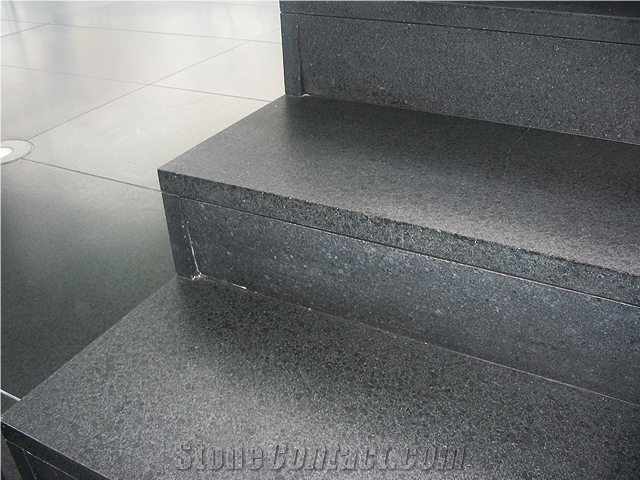 G654 Padang Dark Granite Stairs, Risers