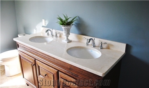 Beige Marble Cream Marfil Customized Countertops in China
