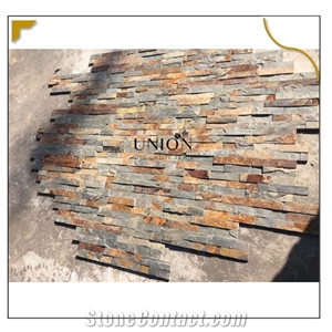 Natural Multicolor Rusty Ledge Stone Panel Building Material