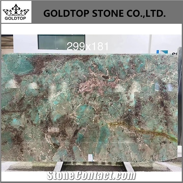 Luxury Amazon Green Granite Slab for Countertop