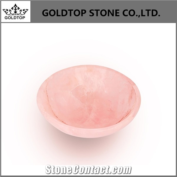 Natural Polished Lady Rose Pink Onyx Jewelry Bowls