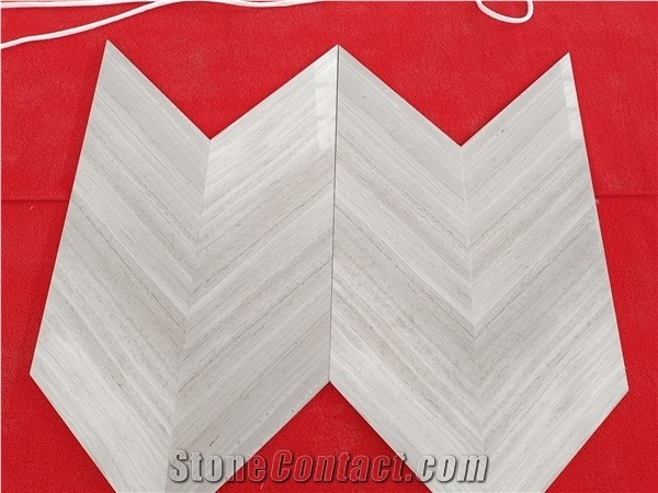 White Wood Grey Wood Parallelogram Floor Wall Tiles Pattern