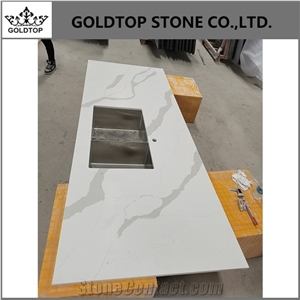 Popular Polishing White Artificial Quartz Stone Countertop