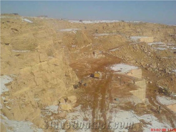 Azarshahr Red Travertine Sangab Azarshahr Quarry
