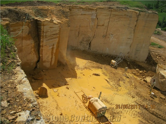 Karabuk Yellow Travertine Quarry