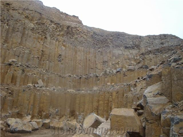 Mongolia Black Basalt Quarry