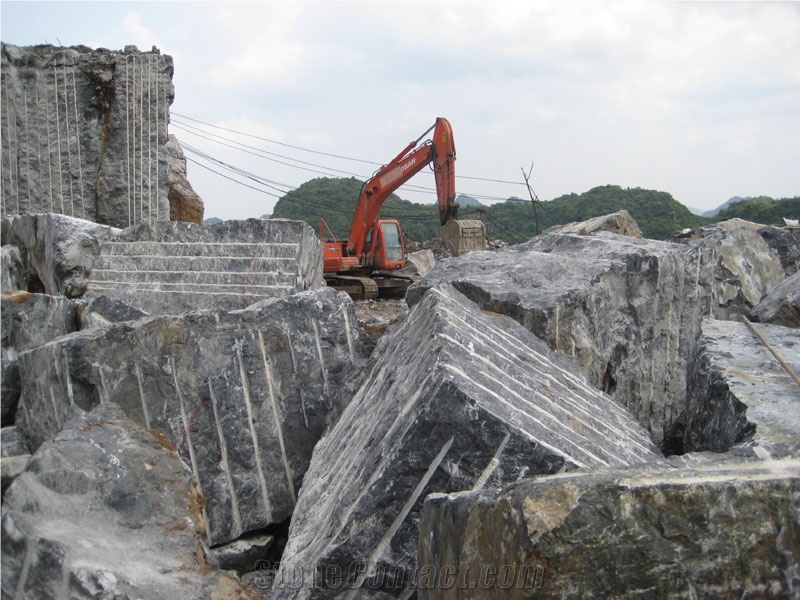 China Silver Dragon Marble Quarry
