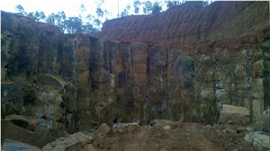 Black basalt quarry