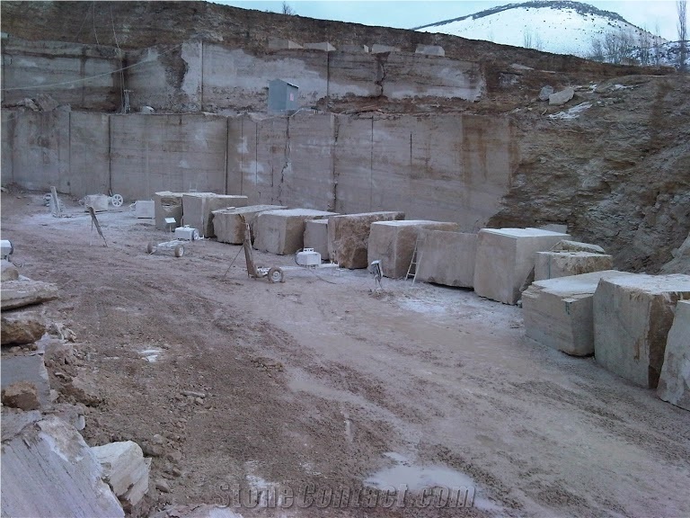 White Travertine Quarry