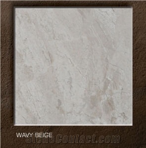 Wavy Beige Marble Quarry