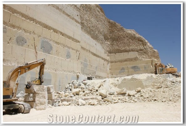 Jerusalem Royal White Limestone Tarqumia Quarry