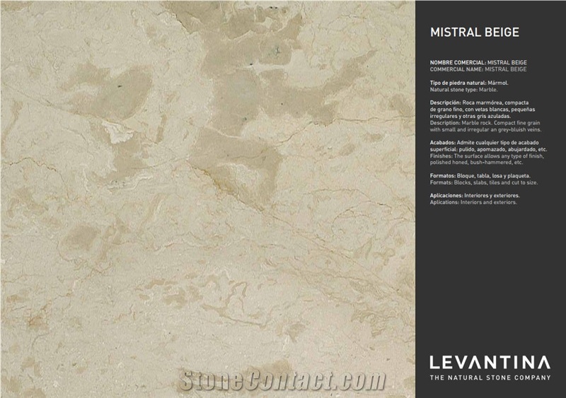 Mistral Beige Marble and Crema Baltico Marble Quarry