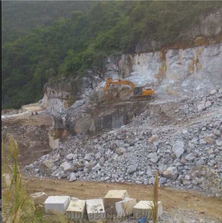 China Gray Flower Marble Quarry