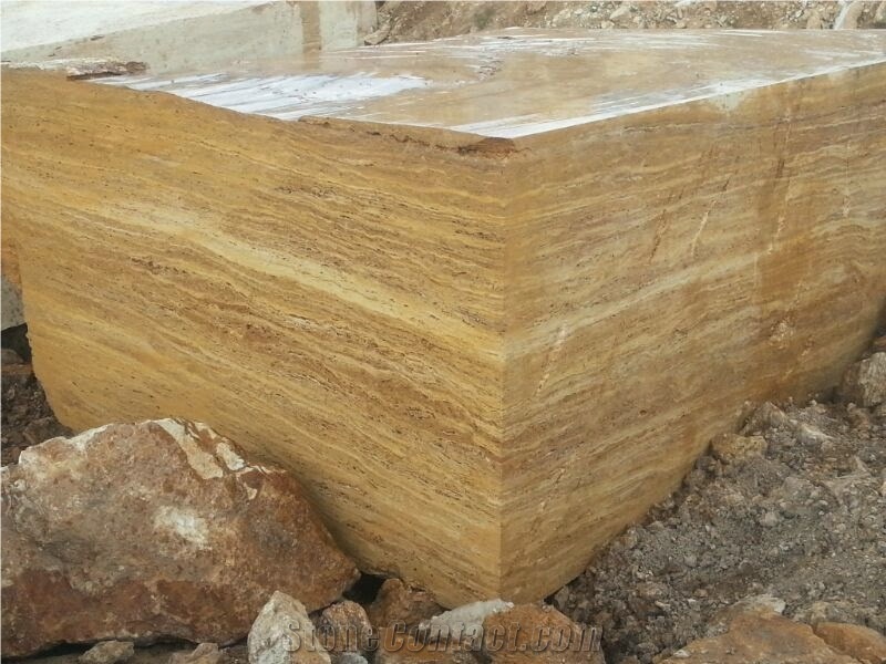 Antea Marble - Golden Travertine, Karabuk Yellow Travertine Quarry