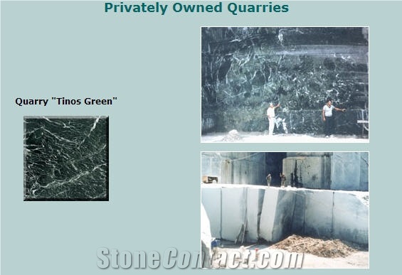 Tinos Green Marble and Tinos Oasis Marble Quarry