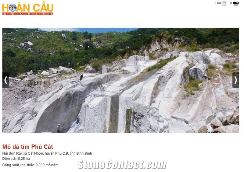 Phu Cat Violet Granite Quarry