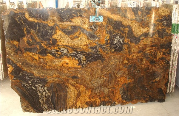 Amber Storm Granite Slab