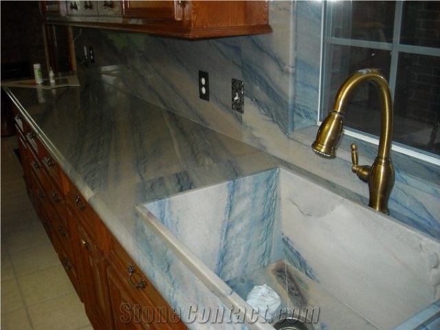 Azul Imperial Quartzite Finished Product