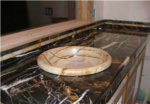 Black Gold Marble Finished Product