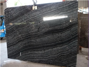 Black Wooden Marble Slab