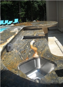 Blue Fire Granite Finished Product