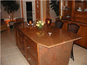 Chocolate Brown Granite Finished Product