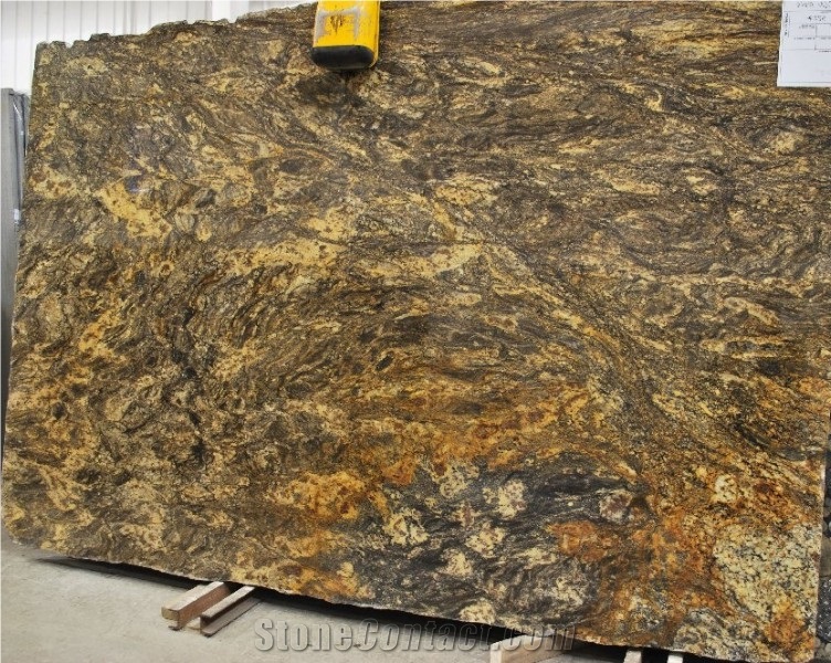 Golden Noir Granite Slab