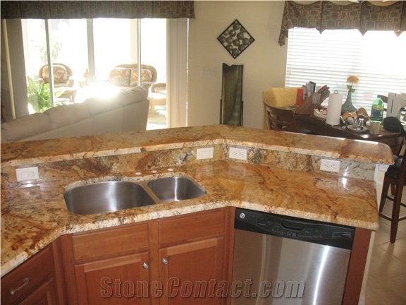 Golden Rustic Granite Finished Product