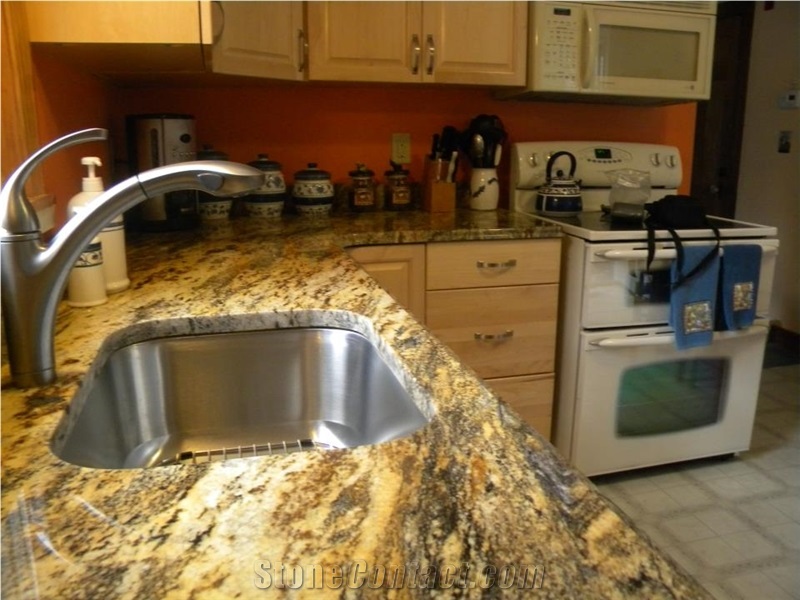 Hurricane Gold Granite Finished Product