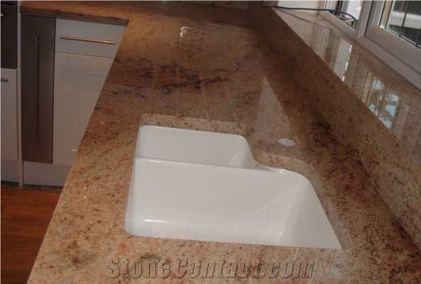 Ivory Brown Granite Finished Product