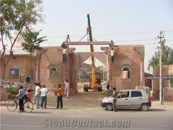 Jodhpur Red Sandstone Finished Product