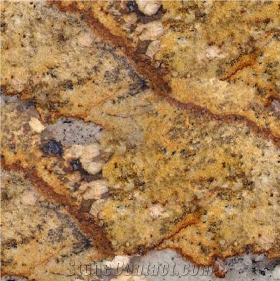 Juparana Golden Wave Granite Tile