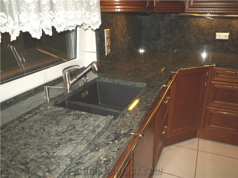 Olive Green Granite Finished Product