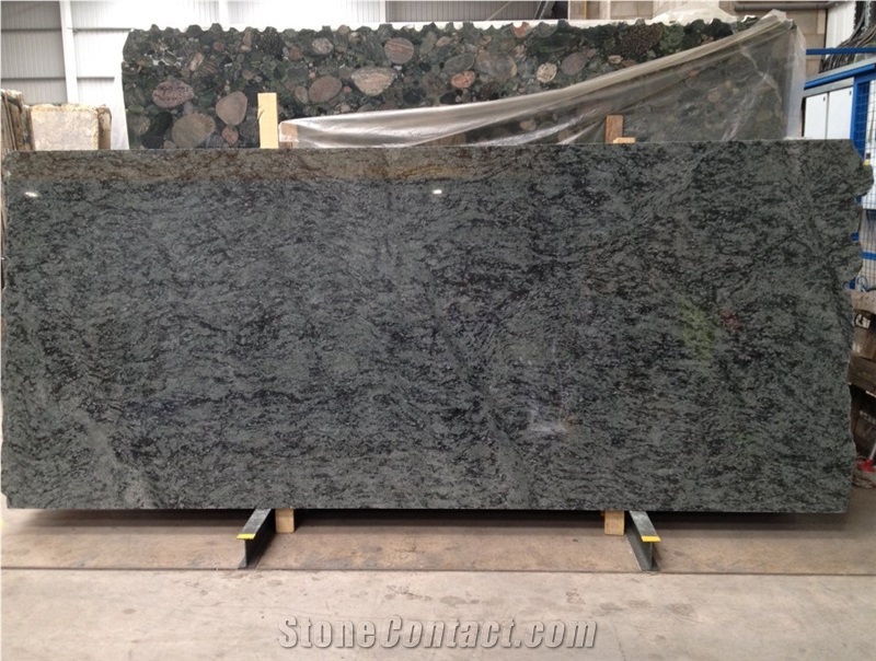 Olive Green Granite Slab