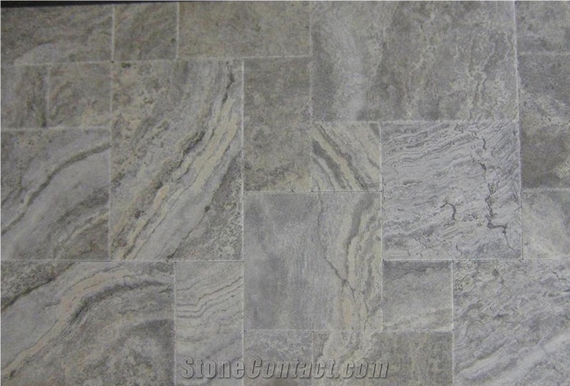 Persian Silver Travertine Finished Product
