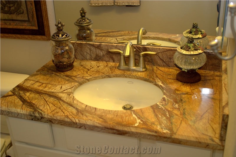 Rainforest Gold Marble Finished Product