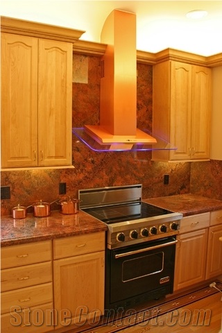 Red Hollywood Granite Finished Product