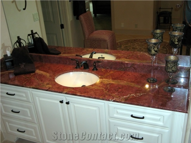Rojo Coralito Marble Finished Product