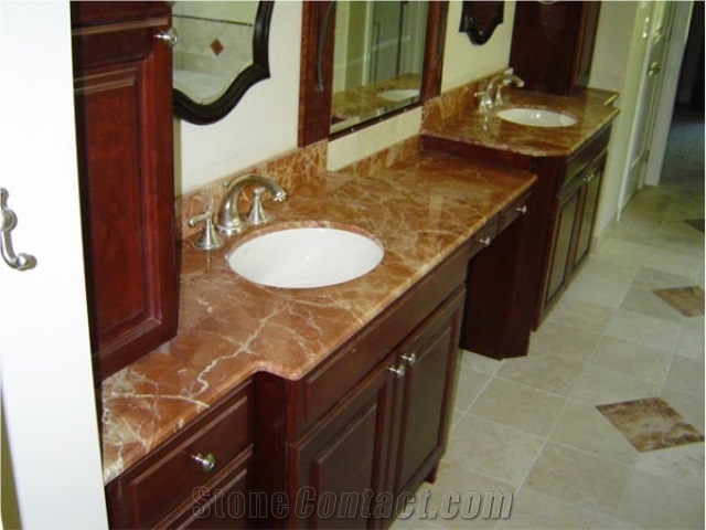 Rojo Coralito Marble Finished Product