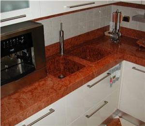 Rosso Castellamare Marble Finished Product