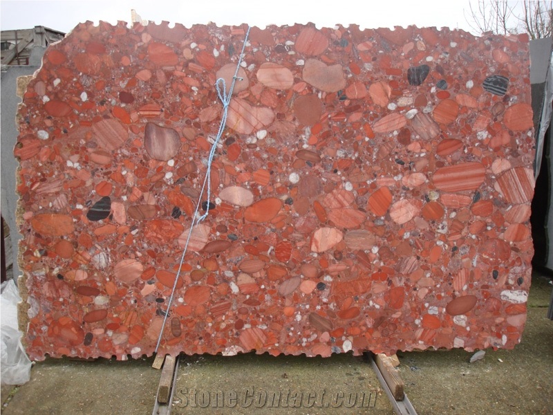 Rosso Marinace Granite Slab