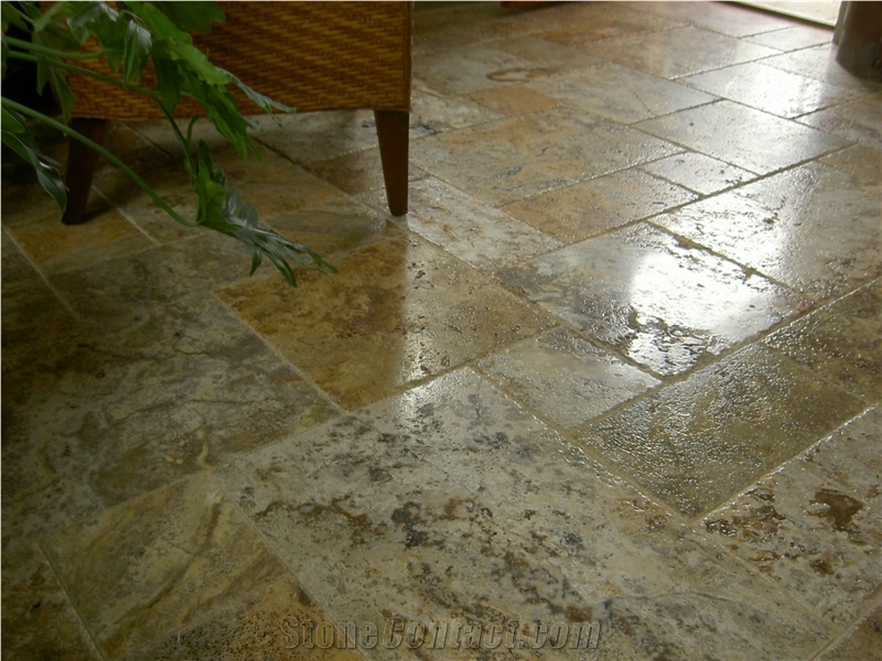 Scabas Brown Travertine Finished Product