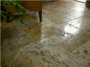 Scabas Brown Travertine Finished Product