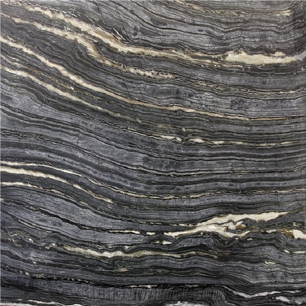 Silver Brown Wave Marble Tile