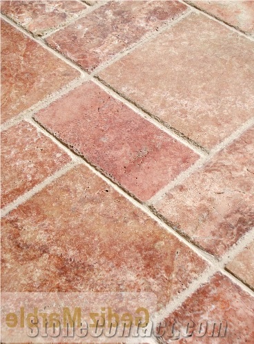 Turkey Red Travertine Finished Product