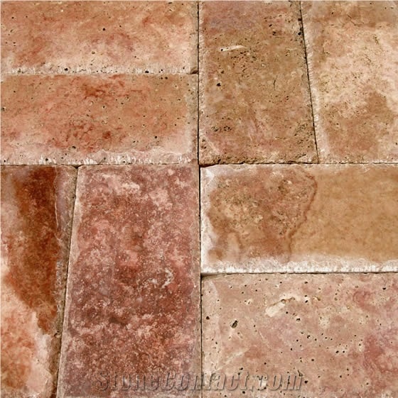 Turkey Red Travertine Finished Product