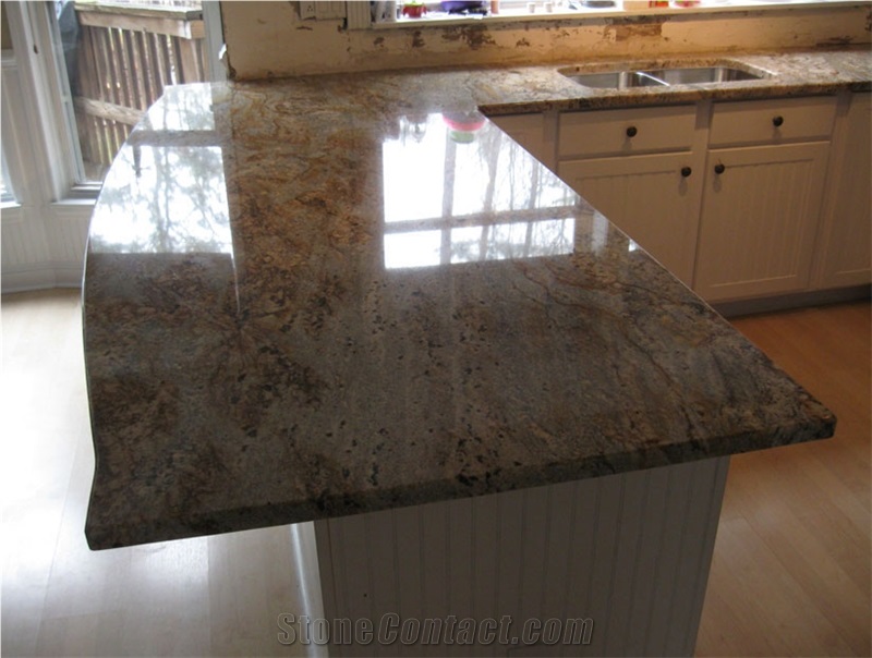 Typhoon Gold Granite Finished Product