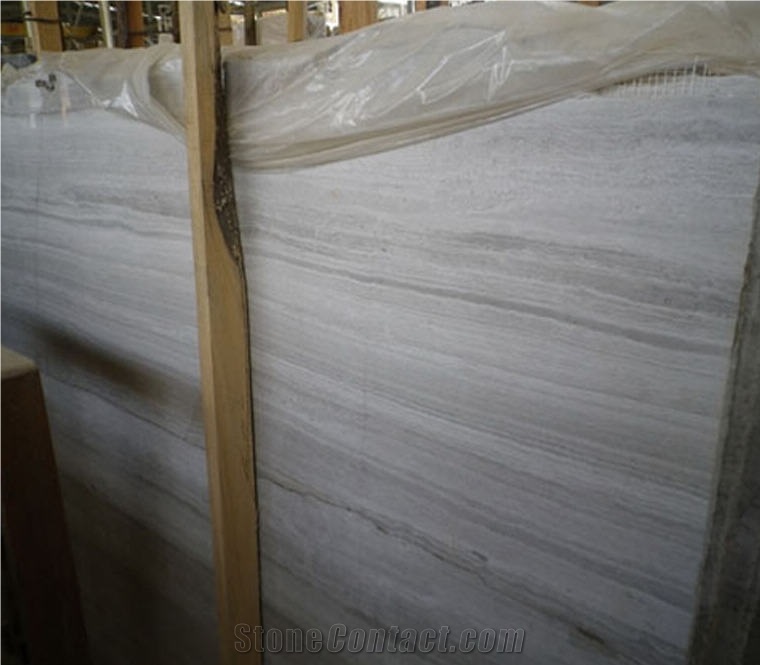 White Wooden Marble Slab