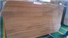 GOLD WOOD MARBLE-Guangzhou Bookmatching wall stone 2014