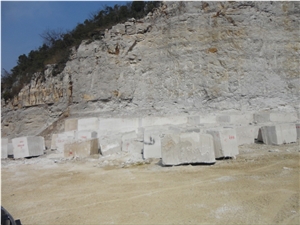 White wooden grain marble quarry